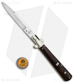 AGA Campolin 11" Frosolone Bayonet Stiletto Automatic Knife Cocobolo (5" Satin) 9 AGA Campolin 11" Frosolone Bayonet Stiletto Automatic Knife Cocobolo (5" Satin) -Knife Discounts Store AGA Campolin 11in Frosolone Bayo Stiletto Auto Cocobolo Satin BP 7465 jr bottlecap