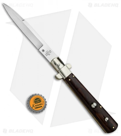 AGA Campolin 11" Frosolone Bayonet Stiletto Automatic Knife Cocobolo (5" Satin) 5 AGA Campolin 11" Frosolone Bayonet Stiletto Automatic Knife Cocobolo (5" Satin) - Image 5