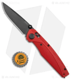 Acta Non Verba A100 A-Lock Knife Red FRN (3.5" Black DLC ELMAX) -Knife Discounts Store Acta Non Verba Knives A100 ALock Red FRN Black DLC BHQ 148568 jr bottlecap