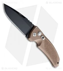 Hogue Knives EX-A03 Automatic Drop Point Knife Brown (3.5" Black Plain) 34333