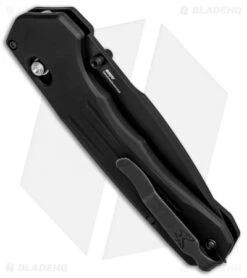 Benchmade 407SBK Vallation AXIS-Assist Knife Black (3.7" Black Serr) -Knife Discounts Store Benchmade 407SBK Vallation AXIS Assist Black Black Serr BHQ 84270 jr side