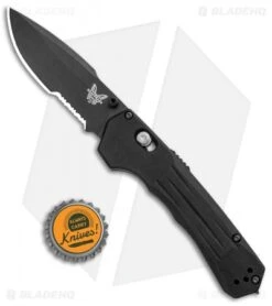 Benchmade 427SBK Mini Vallation AXIS-Assist Knife Black (3.2" Black Serr) -Knife Discounts Store Benchmade 427BK Mini Vallation AXIS Assist Black Black Serr 427SBK BHQ 97771 jr bottlecap