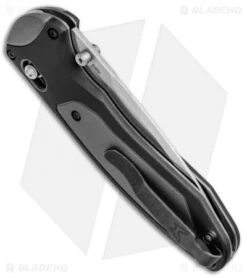 Benchmade 590 Boost AXIS-Assist Knife Black/Gray (3.7" Satin) -Knife Discounts Store Benchmade 590 Boost AXIS Assist Black Gray Satin BHQ 51614 jr side