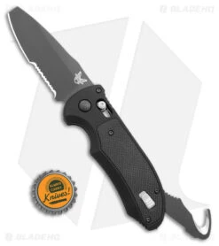 Benchmade Triage Automatic Knife Black (3.35" Black Serr) 9160SBK -Knife Discounts Store Benchmade Auto Triage Auto Black Black Serr BHQ 20033 jr bottlecap