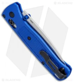 Benchmade Bugout AXIS Lock Pocket Knife Blue (3.24" Satin) 535 -Knife Discounts Store Benchmade Bugout AXIS Blue Satin 535 BHQ 74149 jr side