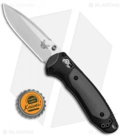 Benchmade 595 Mini Boost AXIS-Assist Knife Black/Gray (3.11" Satin) -Knife Discounts Store Benchmade Mini Boost AXIS Assist Black Gray 595 BHQ 78758 jr bottlecap