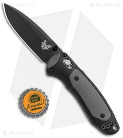 Benchmade 595BK Mini Boost AXIS-Assist Knife Black/Gray (3.11" Black) -Knife Discounts Store Benchmade Mini Boost AXIS Assist Black Gray Black 595BK BHQ 78760 jr bottlecap