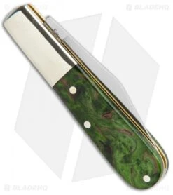 Boker Barlow Anniversary 150 Slip Joint Knife Green Birch (2.5" Satin) 116941 -Knife Discounts Store Boker Barlow Anniversary 150 SJ Green Birch Satin 116941 BHQ 102957 jr side