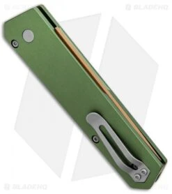 Boker Burnley Kwaiken Compact Automatic Knife OD Green (3" Copper) Pro-Tech -Knife Discounts Store Boker Burnley Kwaiken Compact Auto Desert Warrior OD Green Copper BHQ 94102 jr side