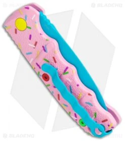 Boker Mini Dessert Warrior Kalashnikov Dagger Automatic Knife (2.5" Blue) Donut -Knife Discounts Store Boker Desert Warrior Mini Kalashnikov Dagger Auto Blue Donut BHQ 113886 jr side