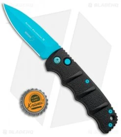 Boker Blue Scorpion Kalashnikov Dagger Automatic Knife (3.25" Electric Blue D2) -Knife Discounts Store Boker Kalashnikov Black Widow Blue jr bottlecap