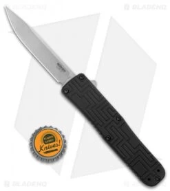 Boker USA OTF Automatic Knife Black Aluminum (3.5" Stonewash) -Knife Discounts Store Boker USA OTF Auto Black Aluminum SW 06EX260 BHQ 94101 jr bottlecap