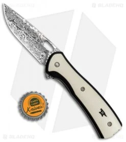 Buck Knives Buck Vantage Pro L.E. Legacy Liner Lock Knife Ivory Micarta (3.25" Damasteel) -Knife Discounts Store Buck Vantage Pro L.E. Legacy LL Ivory Micarta Damascus 0346IVSLE B BHQ 79536 jr bottlecap