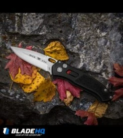 Buck Knives Buck Impact Automatic Knife Black (3.125" Satin) 0898BKS -Knife Discounts Store Buck impact auto 0898bks BHQ 27435 fall leaves dl