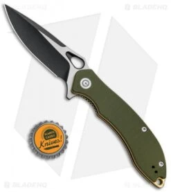 CIVIVI Aquila Flipper Liner Lock Knife OD Green G-10 (3.4" Black) C805A -Knife Discounts Store CIVIVI Aquila Flipper LL OD Green G 10 Black BHQ 89928 jr bottlecap