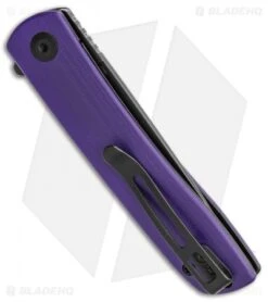 CIVIVI Brad Zinker Bo Liner Lock Knife Purple G-10 (2.9" Black SW) -Knife Discounts Store CIVIVI Brad Zinker Bo LL Purple G 10 Black SW BHQ 136916 td side jr