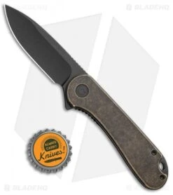CIVIVI Elementum Liner Lock Knife Brass (2.9" Black Stonewash) -Knife Discounts Store CIVIVI Elementum LL Pantina Brass Black SW C907H BHQ 102828 jr bottlecap