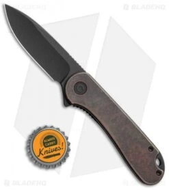 CIVIVI Elementum Liner Lock Knife Copper (2.9" Black Stonewash) -Knife Discounts Store CIVIVI Elementum LL Pantina Copper Black SW C907L BHQ 102826 jr bottlecap
