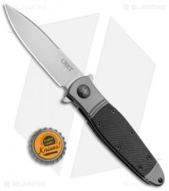 CRKT Bombastic Frame Lock Knife Black GFN (3.3" Satin) K340KXP -Knife Discounts Store CRKT Bombastic Black GFN K340KXP BHQ 51846 jr bottlecap 2