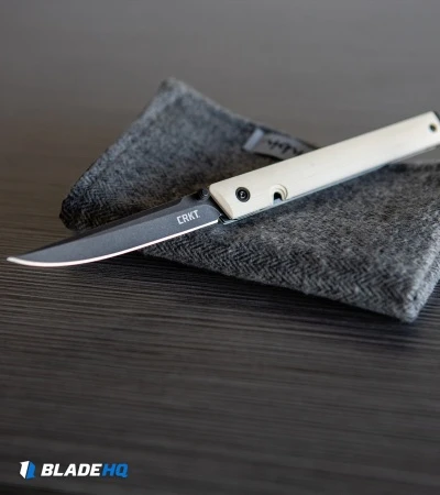 CRKT CEO Liner Lock Knife White Micarta (3.1" Smokewash D2) BHQ Exclusive 6 CRKT CEO Liner Lock Knife White Micarta (3.1" Smokewash D2) BHQ Exclusive - Image 6