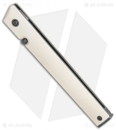 CRKT CEO Liner Lock Knife White Micarta (3.1" Smokewash D2) BHQ Exclusive 2 CRKT CEO Liner Lock Knife White Micarta (3.1" Smokewash D2) BHQ Exclusive - Image 2