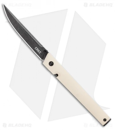 CRKT CEO Liner Lock Knife White Micarta (3.1" Smokewash D2) BHQ Exclusive 1 CRKT CEO Liner Lock Knife White Micarta (3.1" Smokewash D2) BHQ Exclusive