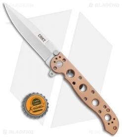 CRKT Carson M16-03BS Frame Lock Knife Bronze Stainless Steel (3.6" Satin) -Knife Discounts Store CRKT Carson M16 03BS FL SS Satin BHQ 119388 jr bottlecap