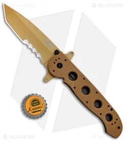 CRKT Carson M16-14DSFG Tanto Flipper Knife Desert Tan G-10 (3.875" Serr) -Knife Discounts Store CRKT Carson M16 14DSFG Tanto Desert Tan Serr BHQ 4980 jr bottlecap