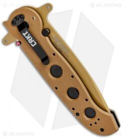 CRKT Carson M16-14DSFG Tanto Flipper Knife Desert Tan G-10 (3.875" Serr) -Knife Discounts Store CRKT Carson M16 14DSFG Tanto Desert Tan Serr BHQ 4980 jr side