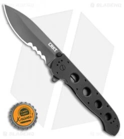 CRKT Carson M21-14G Big Dog Flipper Knife Black G-10 (3.875" Black Serr) -Knife Discounts Store CRKT Carson M21 14G Big Dog Flipper Knife Black G 10 3.875 Gray Serr BHQ 3149 LS Bottlecap