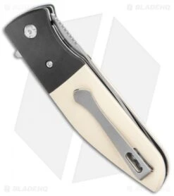 CRKT Curfew Spring Assisted Knife White Fiber/Black Aluminum (3.1" Satin) 6 CRKT Curfew Spring Assisted Knife White Fiber/Black Aluminum (3.1" Satin) -Knife Discounts Store CRKT Curfew REsin Handle LL DP Satin BHQ 138959 jr side