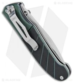 CRKT Ignitor Spring Assisted Knife Black & Green G10 (3.38" Satin) 6850 -Knife Discounts Store CRKT Ignitor SA Black Green G 10 Satin 6850 BHQ 4374 jr side