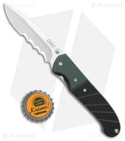 CRKT Ignitor Spring Assisted Knife Black & Green G-10 (3.38" Satin Serr) 6855 -Knife Discounts Store CRKT Ignitor SA Black and Green G 10 Satin Serr BHQ 4147 jr bottlecap