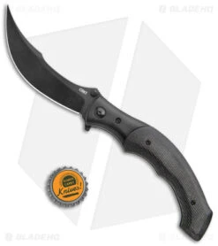 CRKT Ritual Spring Assisted Knife Black Micarta (4.37" Black 14C28N) 7471K -Knife Discounts Store CRKT SA Black Resin Infused Fiber Black BHQ 176877 jr bottlecap