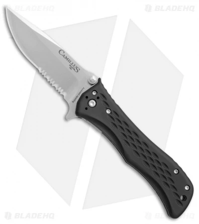 Camillus Blaze Spring Assisted Knife Black Zytel (3" Satin Serr) 925 1 Camillus Blaze Spring Assisted Knife Black Zytel (3" Satin Serr) 925