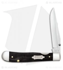Case Kickstart TrapperLock A/O Knife Double Black Canvas Laminate (10154AC SS)