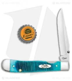 Case Kickstart TrapperLock Assisted Knife Sawcut Caribbean Blue (6154AC SS) -Knife Discounts Store Case Kickstart TrapperLock Assited Sawcut Carribeean Blue SS 25594 BHQ 94952 jr bottlecap