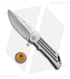 Darrel Ralph Designs DDR Dominator Level 1 Bowie Flipper Knife (3.75" Satin) -Knife Discounts Store Darrel Ralph DDR Dominator Lev 1 Bowie BHQ 67380 jr bottlecap