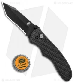 Gerber FAST Draw Tanto Knife Assisted Opening (3" Black Serr) -Knife Discounts Store Gerber FAST Draw Tanto Assisted Opening Black Serr 31 001751 BHQ 15598 jr bottlecap