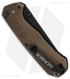 Gerber Haul A/O Spring Assisted Knife Brown GFN (3.1" Black) 6 Gerber Haul A/O Spring Assisted Knife Brown GFN (3.1" Black) -Knife Discounts Store Gerber Haul AO FE Cyber E BHQ 103073 td side