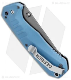 Gerber Haul A/O Spring Assisted Knife Blue GFN (3.1" Gray) 30-001397 -Knife Discounts Store Gerber Haul AO SA Blue GFN 30 001397 BHQ 67397 jr side