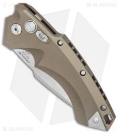 Hogue Knives EX-A05 Spear Point Automatic Knife FDE (3.5" Stonewash) 34534 -Knife Discounts Store Hogue Auto FDE spear point tumble BHQ 80671 er spine