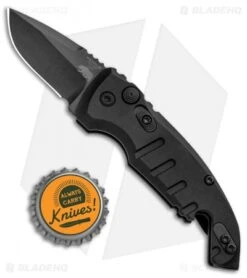 Hogue Knives CA Legal A01 Microswitch Automatic Knife Black (1.8" Black) -Knife Discounts Store Hogue Knives CA Legal A01 Microswitch Auto Black Bottle Opener Black 24126 BHQ 92700 jr bottlecap