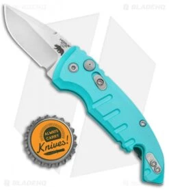 Hogue Knives CA Legal A01 Microswitch Automatic Knife Teal (1.8" Stonewash) -Knife Discounts Store Hogue Knives CA Legal A01 Microswitch Auto Teal SW 24123 BHQ 79828 jr bottlecap