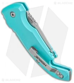 Hogue Knives CA Legal A01 Microswitch Automatic Knife Teal (1.8" Stonewash) -Knife Discounts Store Hogue Knives CA Legal A01 Microswitch Auto Teal SW 24123 BHQ 79828 jr side
