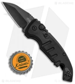 Hogue Knives CA Legal A01 Microswitch Wharncliffe Automatic Knife (1.8" Black) -Knife Discounts Store Hogue Knives CA Legal A01 Microswitch Wharncliffe Auto Black Bottle Opener Black 24146 BHQ 92701 jr bottlecap