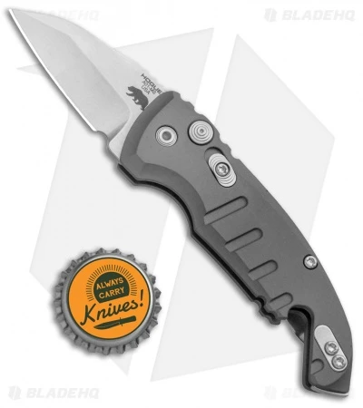 Hogue Knives CA Legal A01 Microswitch Wharncliffe Automatic Knife Gray (1.8" SW) 4 Hogue Knives CA Legal A01 Microswitch Wharncliffe Automatic Knife Gray (1.8" SW) - Image 4