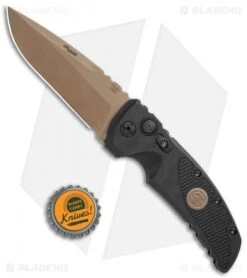 Hogue Sig Sauer EX-A01 Automatic Knife Black G-10 (3.5" FDE) 36130 -Knife Discounts Store Hogue Sig Sauer EX A01 Auto black G 10 FDE BHQ 84594 jr bottlecap