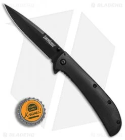 Kershaw Al Mar AM-4 Assisted Opening Knife Black G-10 (3.5" Black) 2330BLK -Knife Discounts Store Kershaw Al Mar AM 4 black G10 black BHQ 71078 er bottlecap