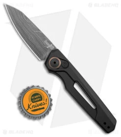 Kershaw Auto Launch 11 Black Aluminum Automatic Knife (2.75" Damascus) 7550DAM -Knife Discounts Store Kershaw Auto Launch 11 Black Aluminum Damascus BHQ 175624 jr bottlecap